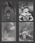 First round of Golden Chinese Boy sketches, designed for UnityFive's personal project